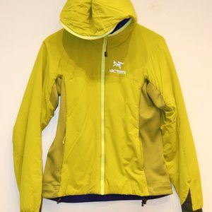 Arc'teryx Women's Size Medium 8/10 Lime Green Jacket Full Zip Hooded Short Coat